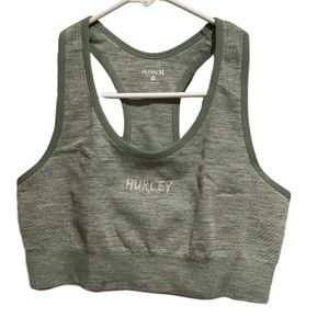 Hurley Sport Bra Green Racerback